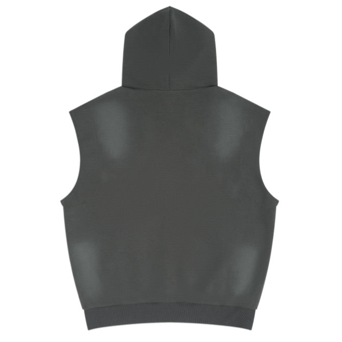 Korveiii Vintage Wash Sun Fade Sleeveless Hoodie