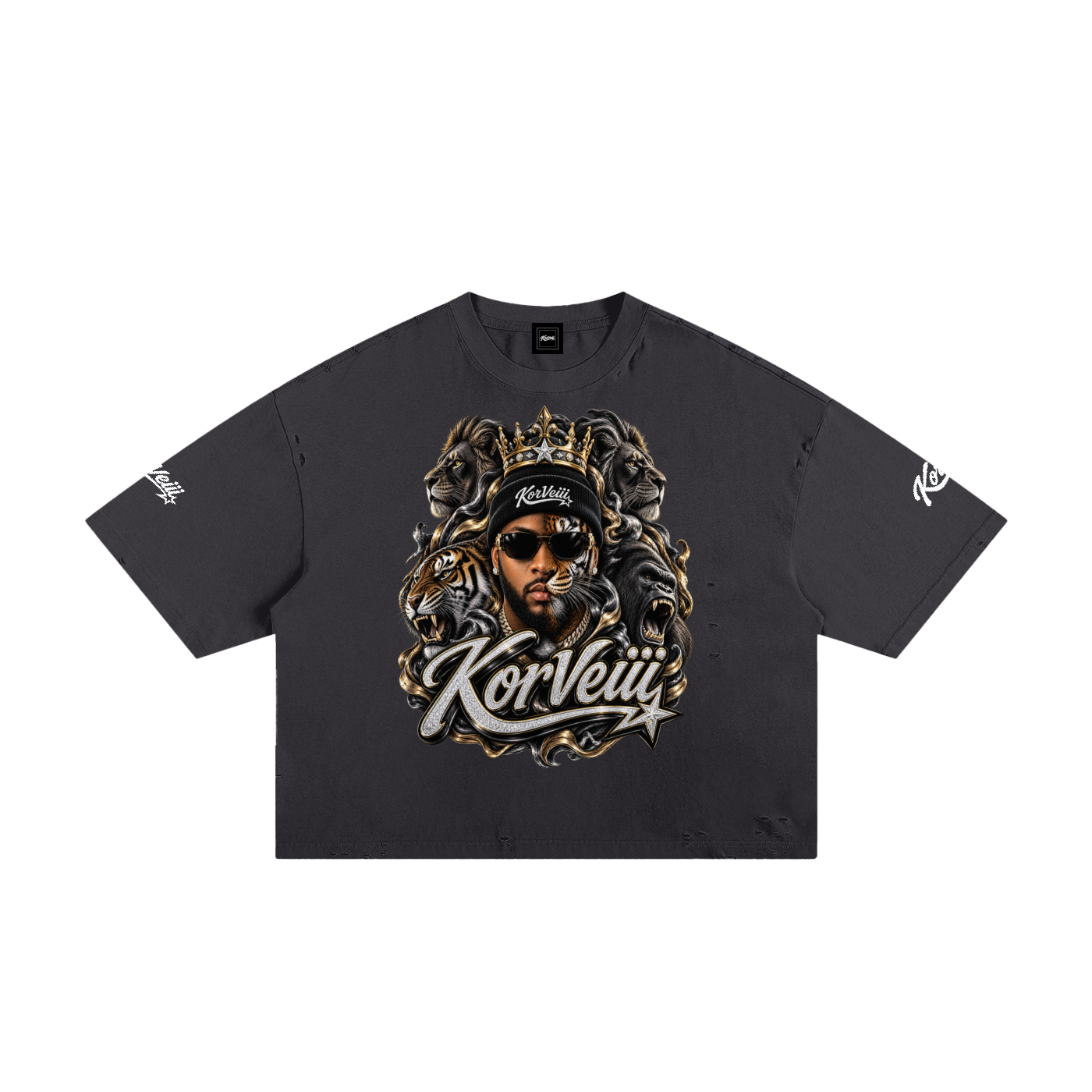 Korveiii Graffiti Crop Tee