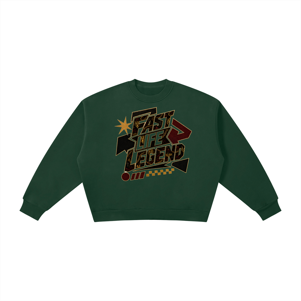 FASTLIFE LEGEND x KV Boxy Fleece Crewneck Sweatshirt