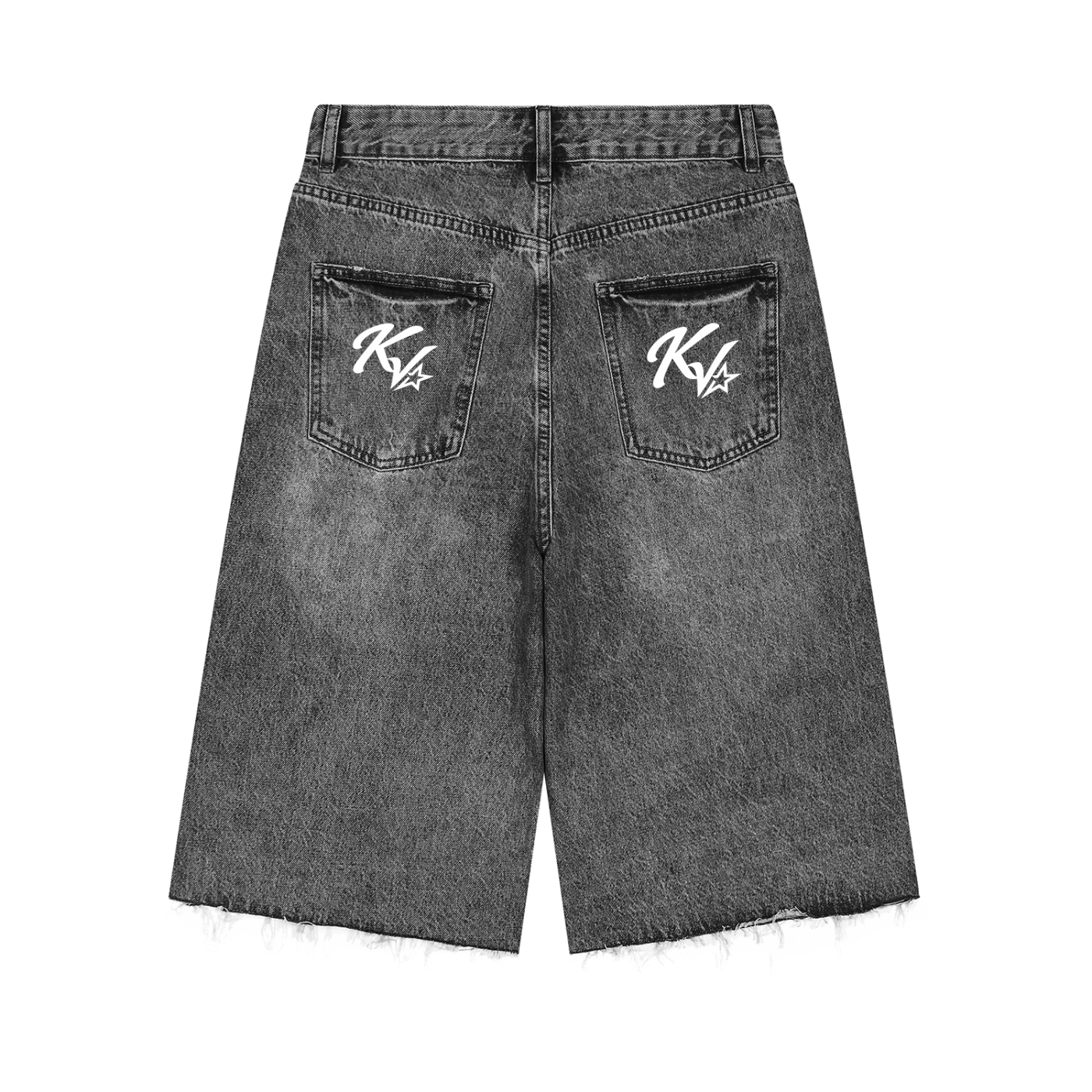 Korveiii Men’s Vintage Wide Leg Denim Shorts