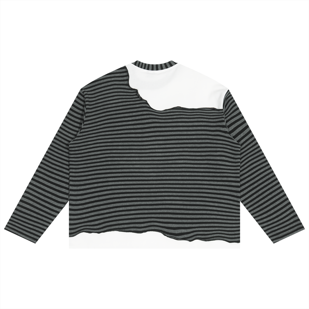 Korveiii Striped Panel Boxy Long Sleeve