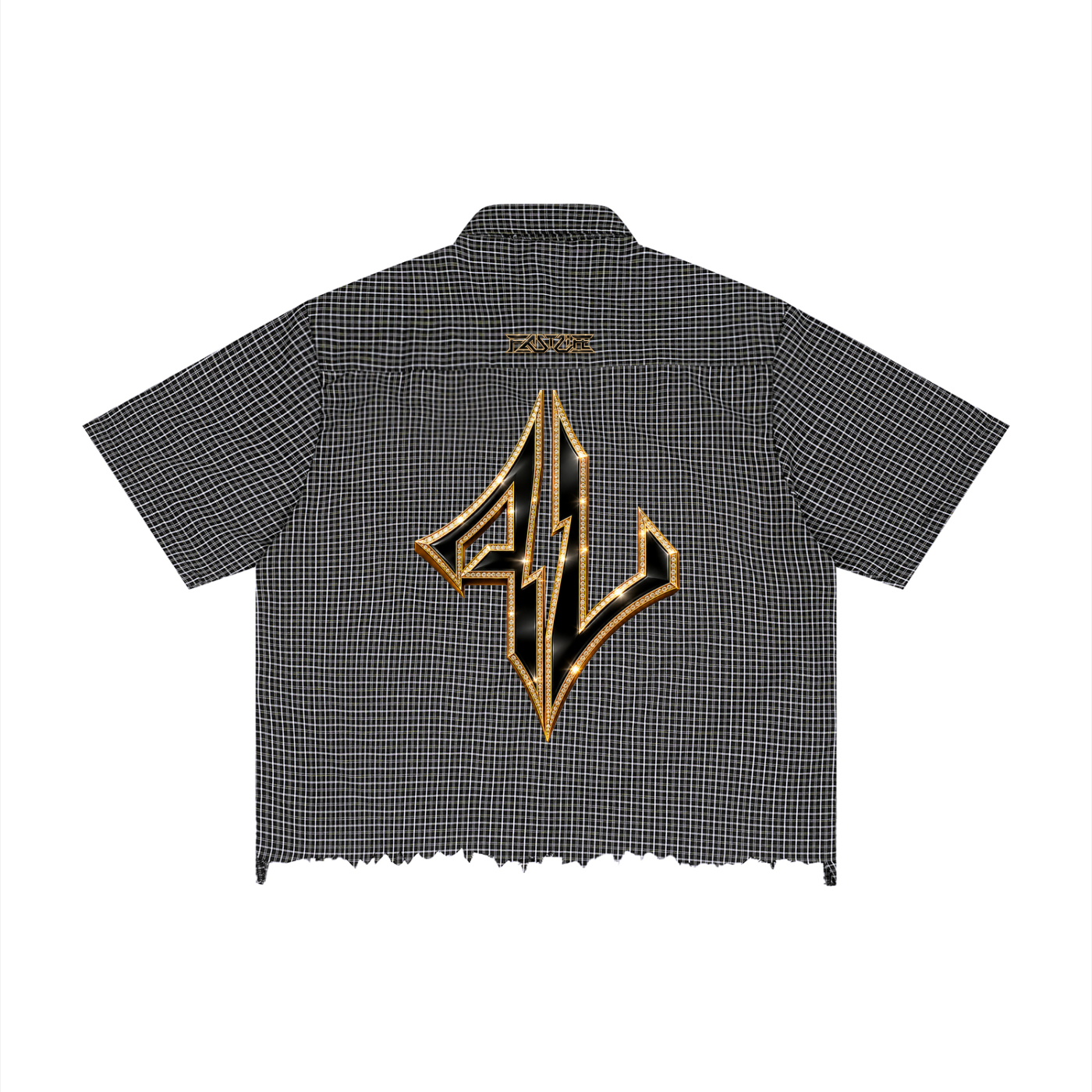 FASTLIFE  HOF Distressed Plaid Boxy Shirt