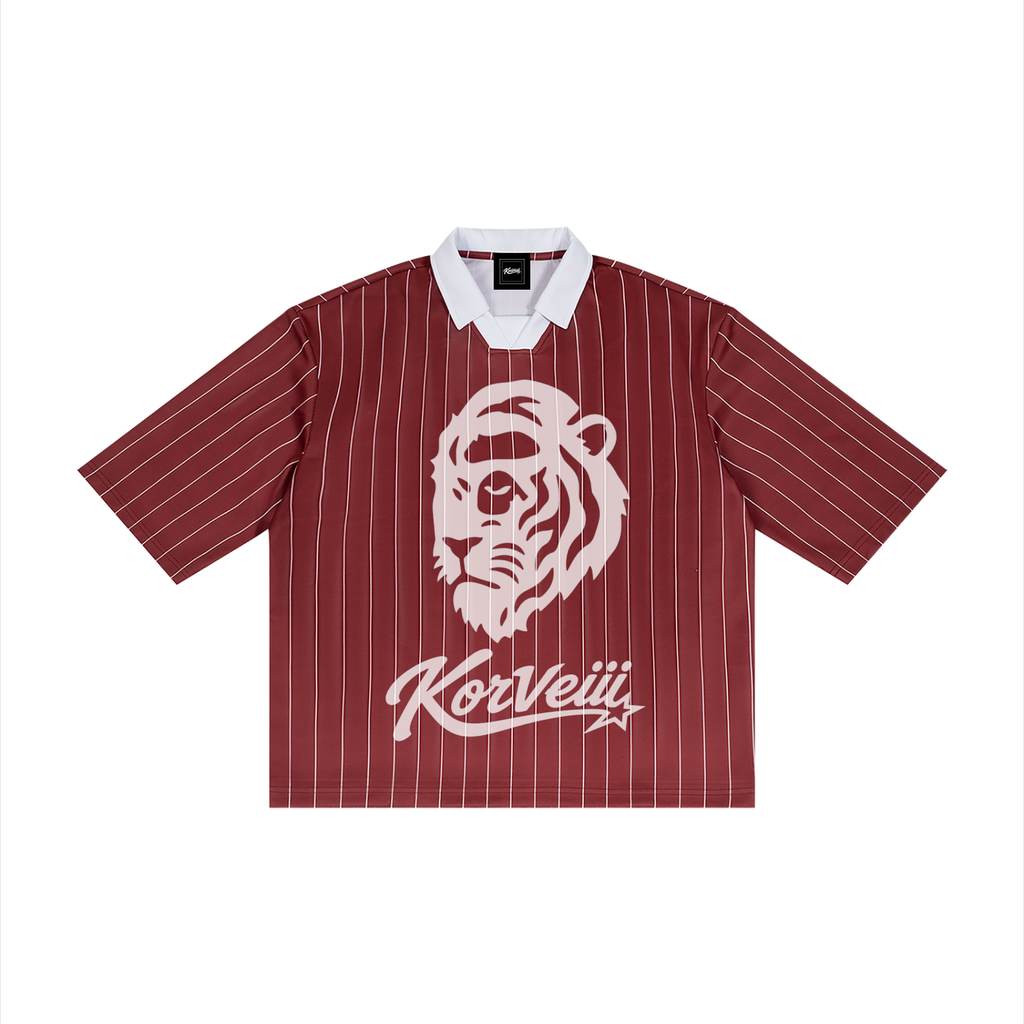 Korveiii Pinstripe Collared Soccer Jersey