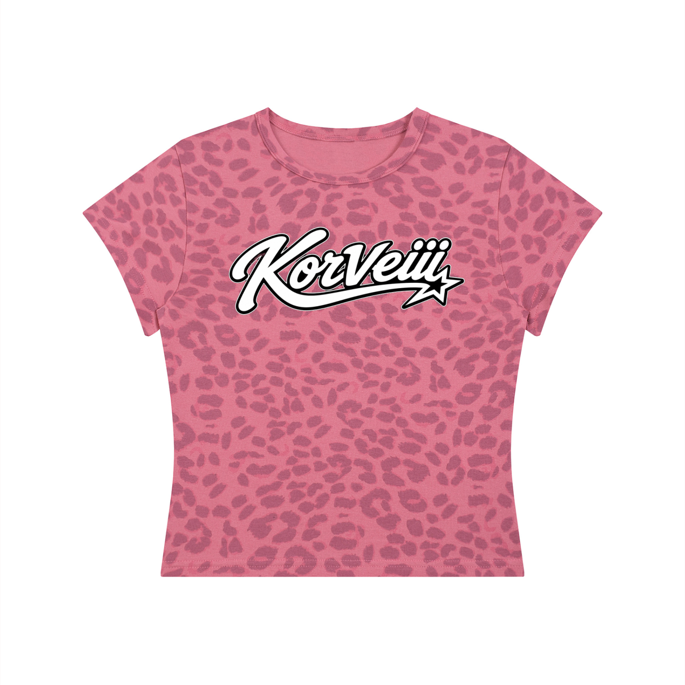 Women’s Korveiii Leopard Print Crop T-Shirt