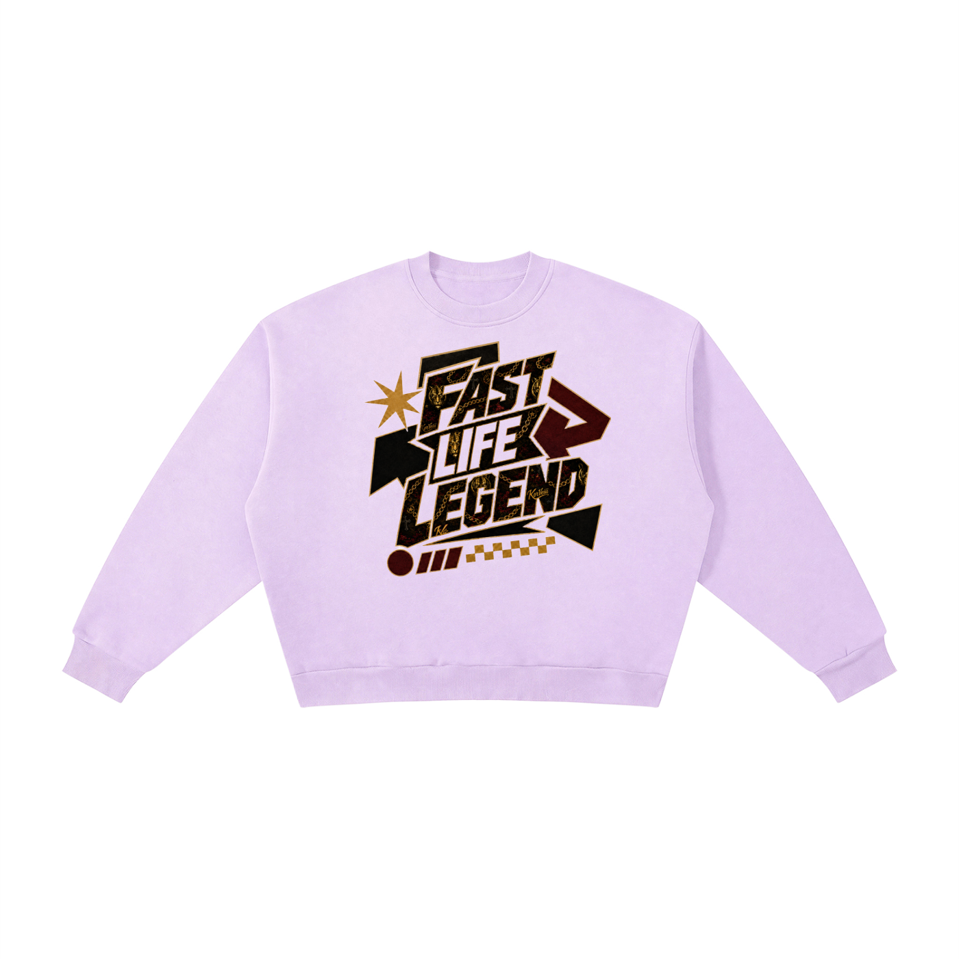 FASTLIFE LEGEND x KV Boxy Fleece Crewneck Sweatshirt