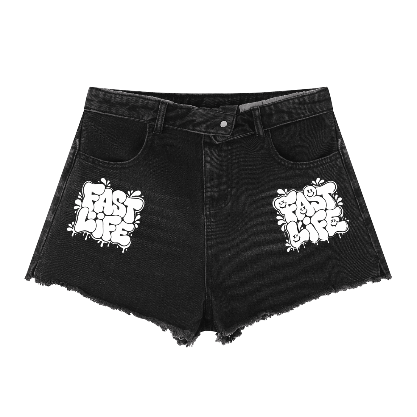 Women’s FASTLIFE Vintage Wash High Rise Denim Shorts