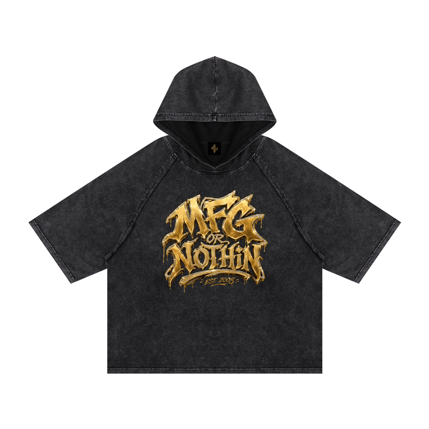 MFG Washed Crop shirt W/ Hood