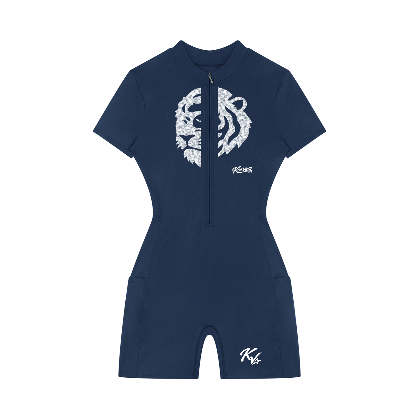 Women's Korveiii Quarter-Zip Short Sleeve Romper