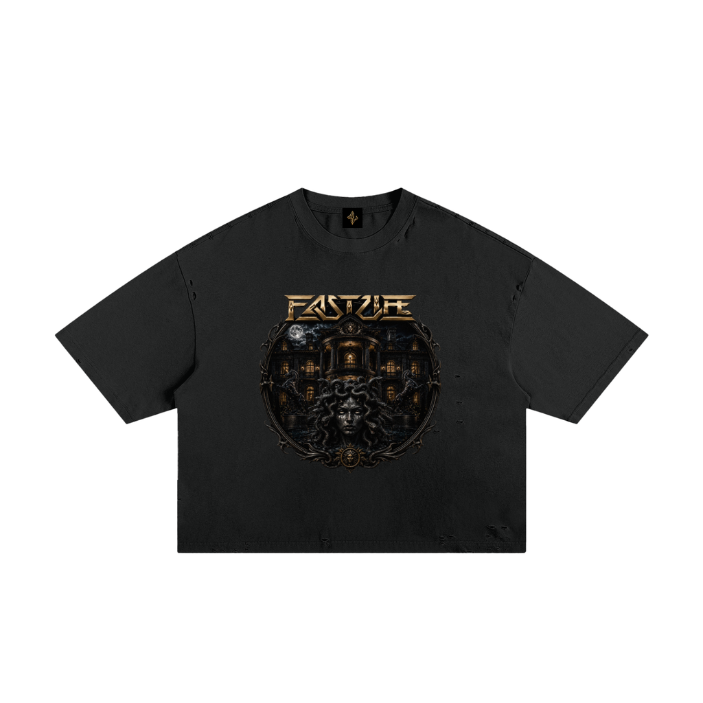 FASTLIFE Medusas Mansion Classic Frayed Boxy Tee