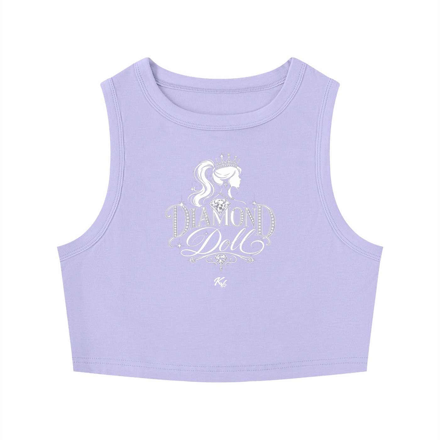 Women's Korveiii Diamond Doll Crop Tank Top