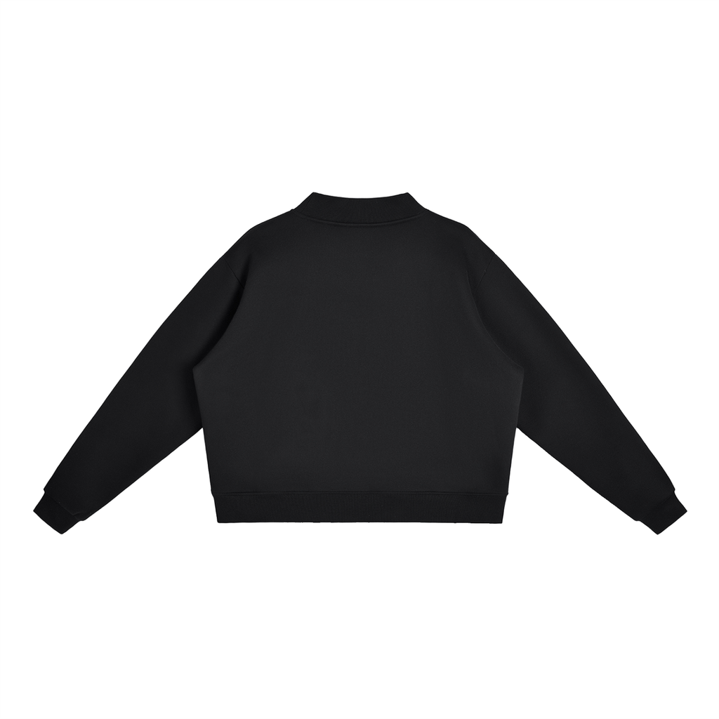 Korveiii Women’s  Essential Fleece Mock-Neck Crew Sweatshirt