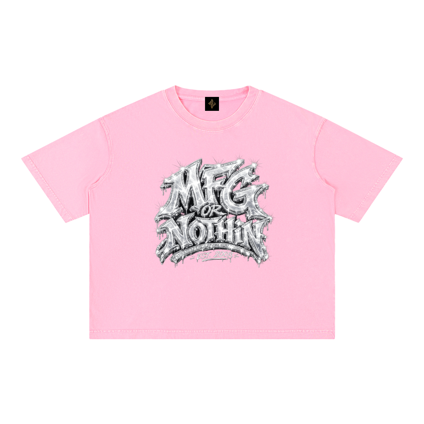 MFG or Nothin mineral Wash Crop tee