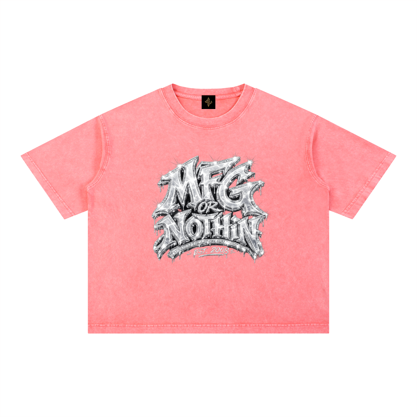 MFG or Nothin mineral Wash Crop tee