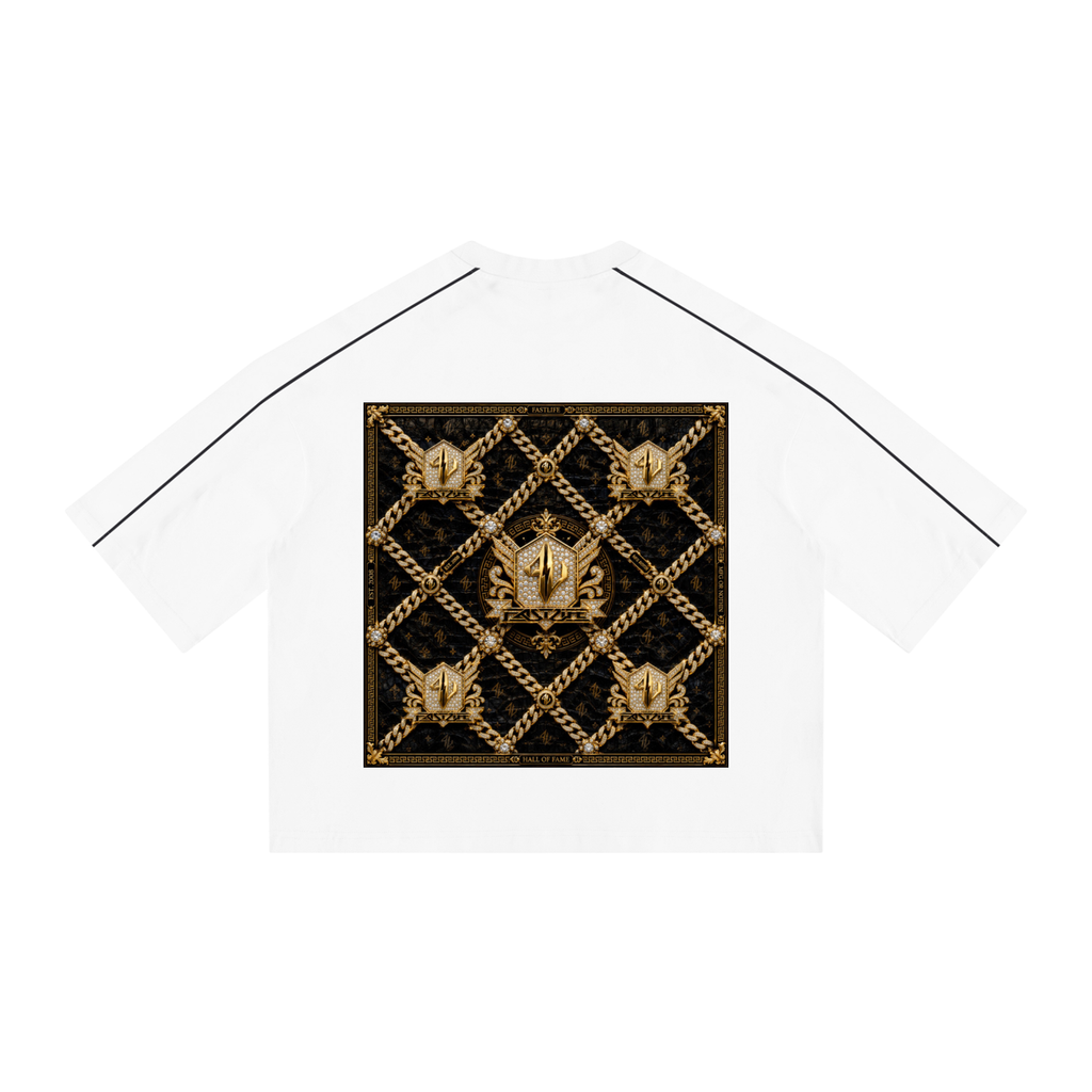 FASTLIFE Unisex Heavyweight Boxy Piping T-Shirt