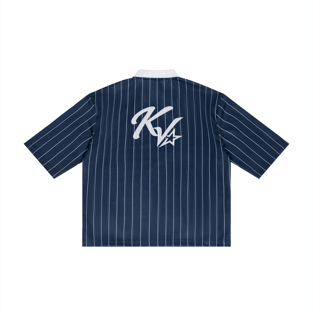 Korveiii Pinstripe Collared Soccer Jersey