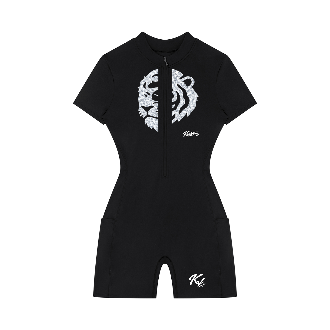 Women's Korveiii Quarter-Zip Short Sleeve Romper