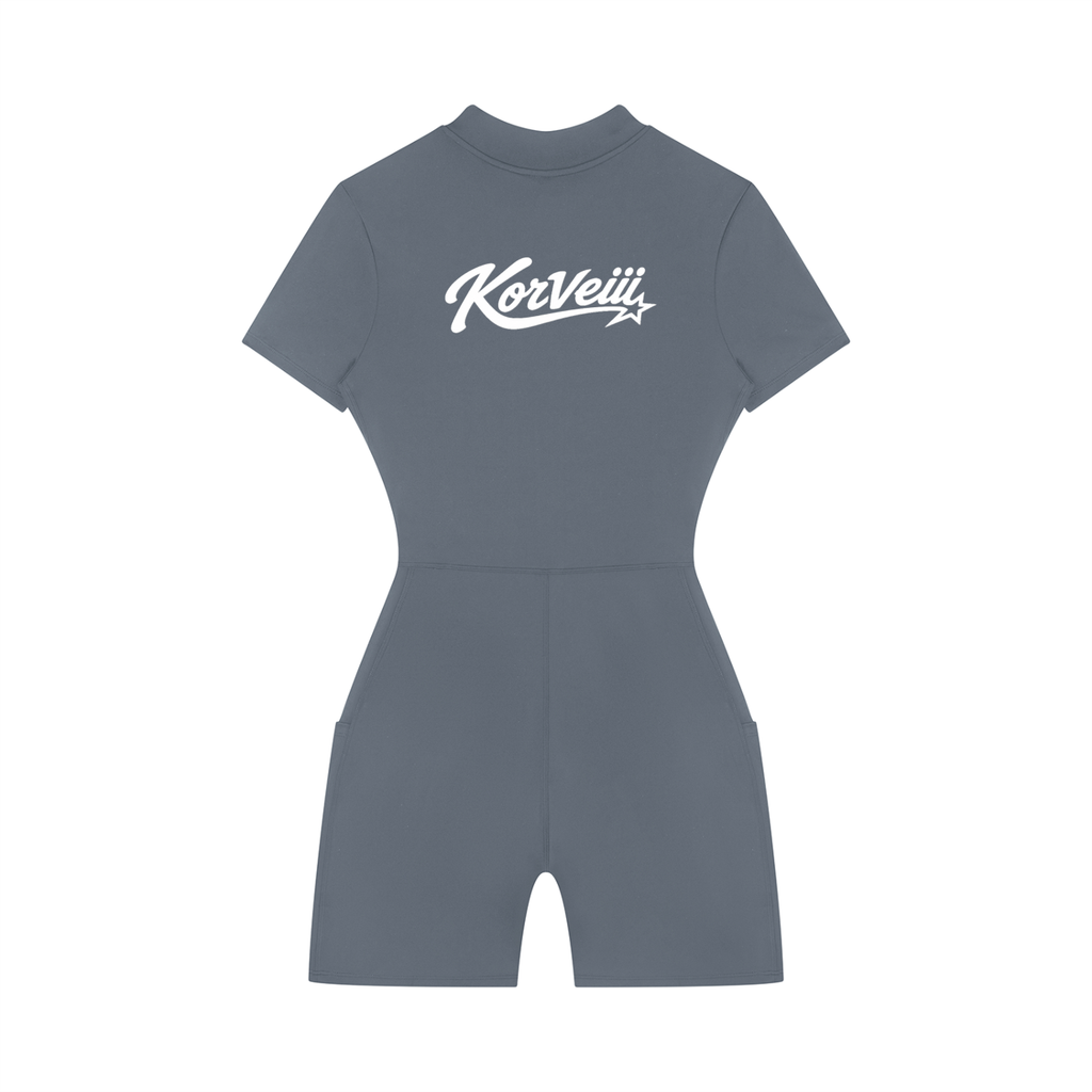 Women's Korveiii Quarter-Zip Short Sleeve Romper