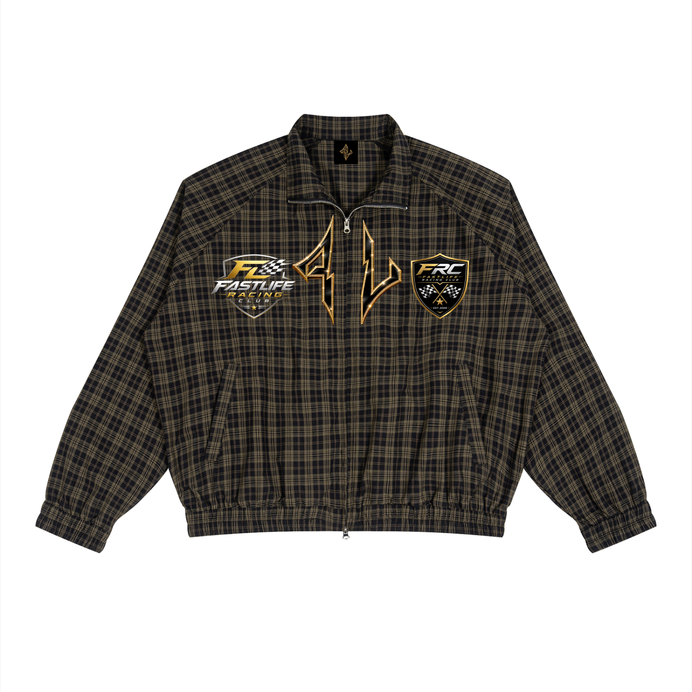 FASTLIFE Racing Club Plaid Track Jackets