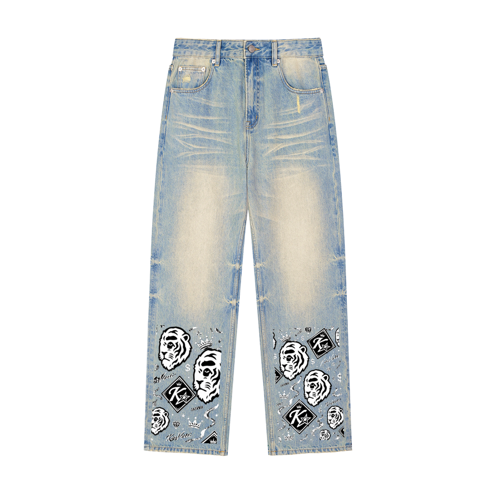 Korveiii Pattern Denim Jeans
