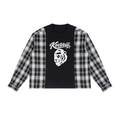 Korveiii  Plaid Panel Long Sleeve T-Shirt