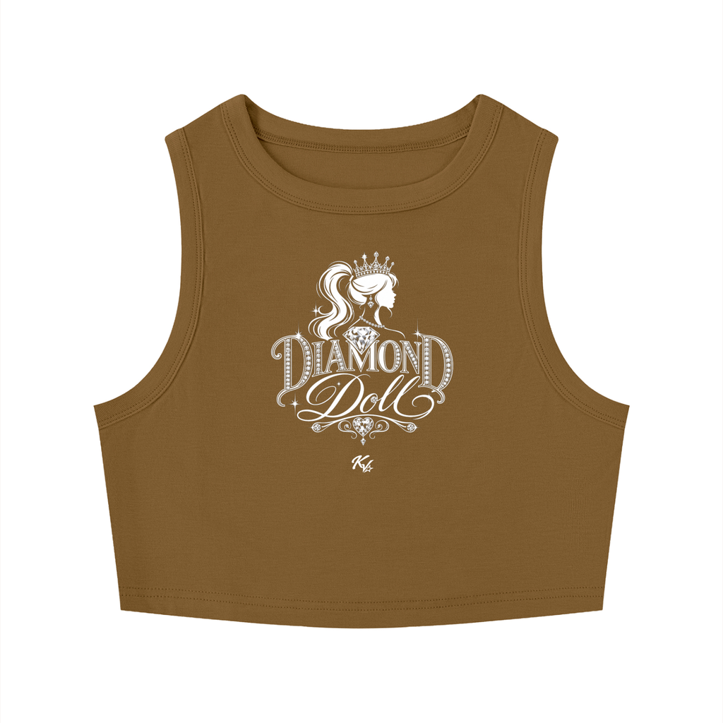 Women's Korveiii Diamond Doll Crop Tank Top
