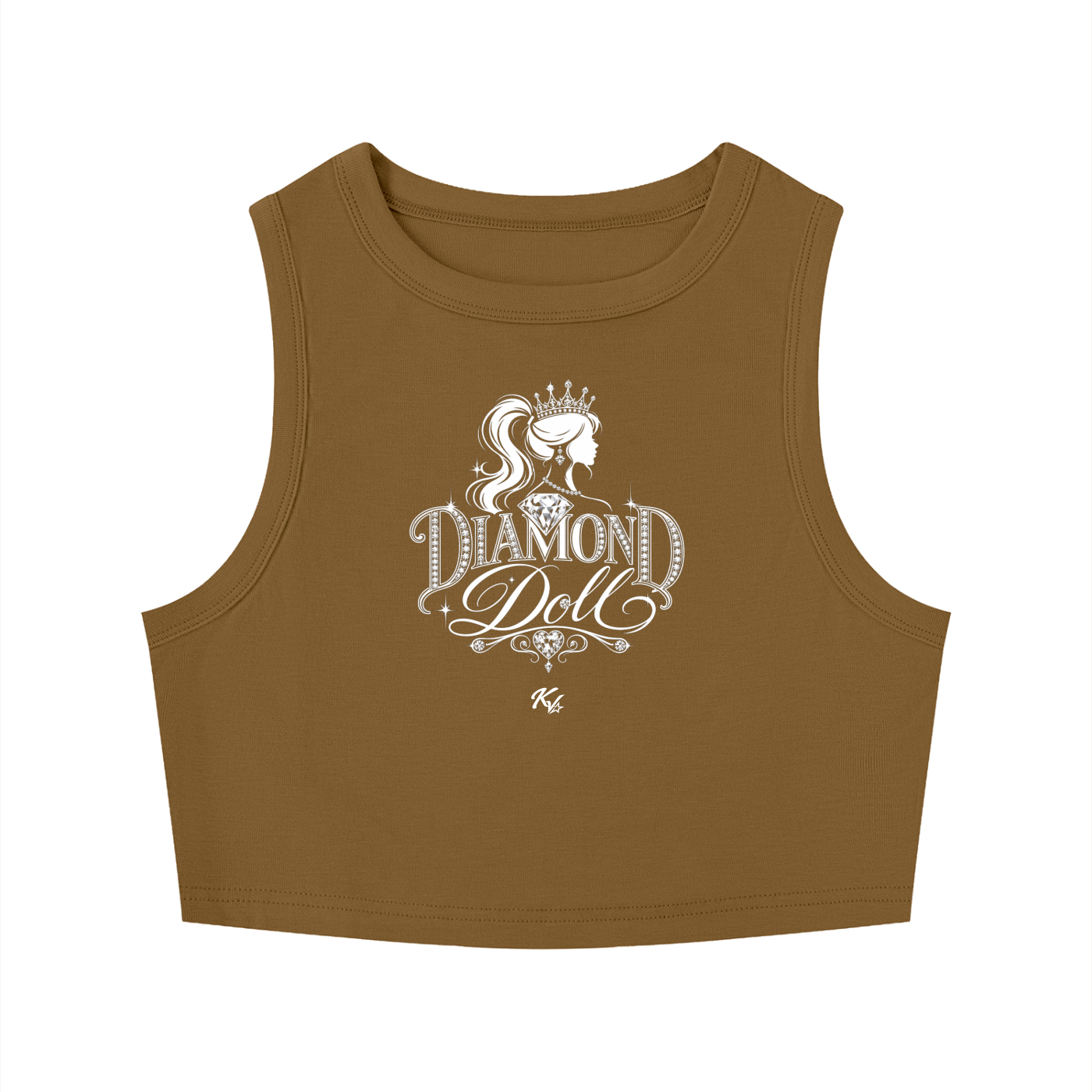 Women's Korveiii Diamond Doll Crop Tank Top