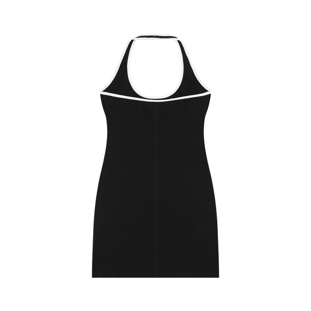 A Women's Korveiii Binding Tight Halter Dress