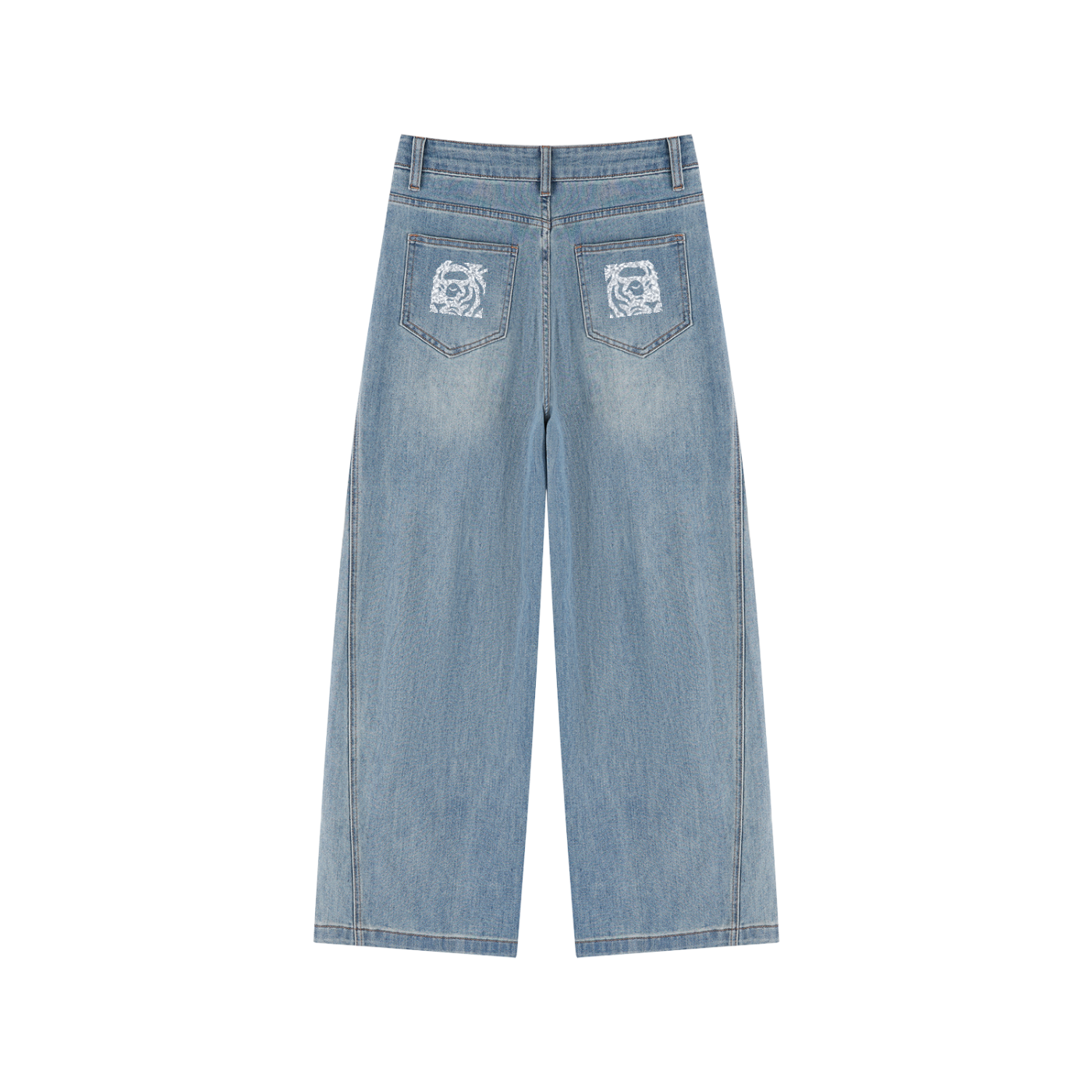 Women’s Korveiii Vintage Wash High Rise Wide Leg Jeans