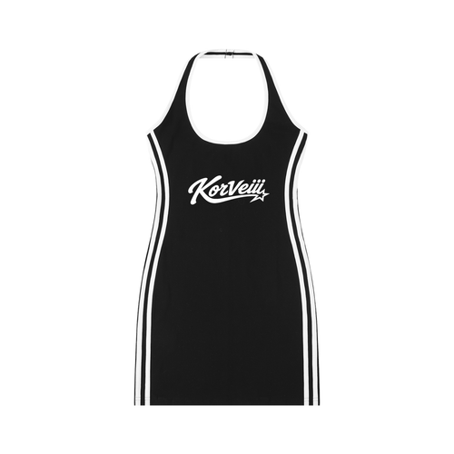 A Women's Korveiii Binding Tight Halter Dress