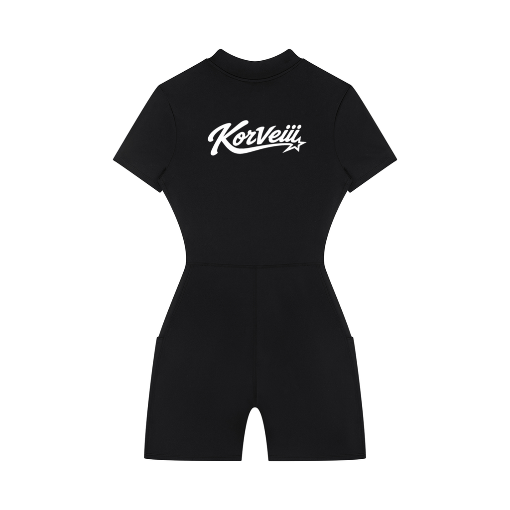 Women's Korveiii Quarter-Zip Short Sleeve Romper