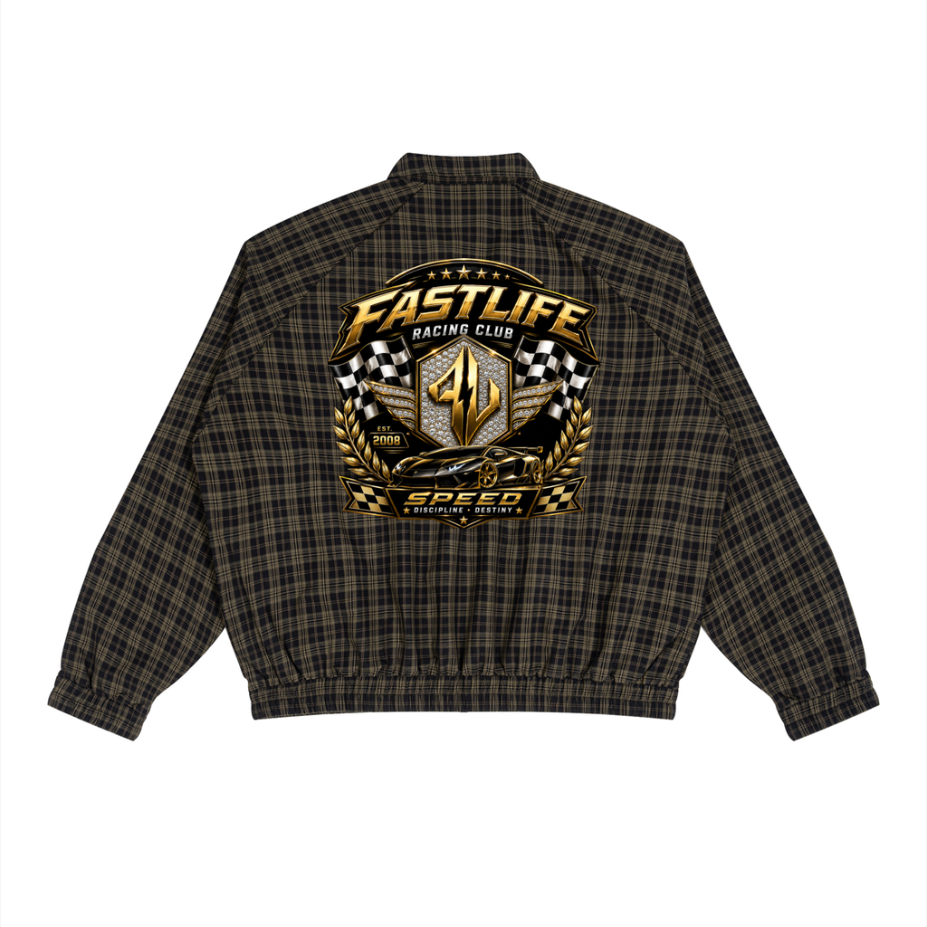 FASTLIFE Racing Club Plaid Track Jackets