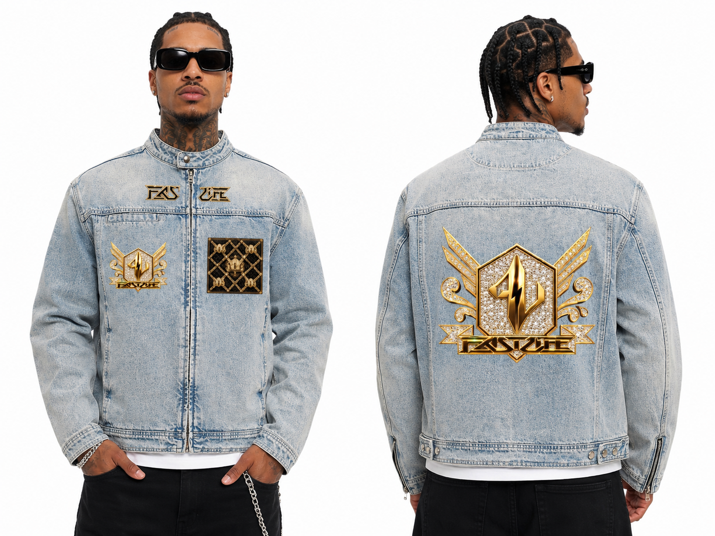 FASTLIFE Denim zip Jacket HOF