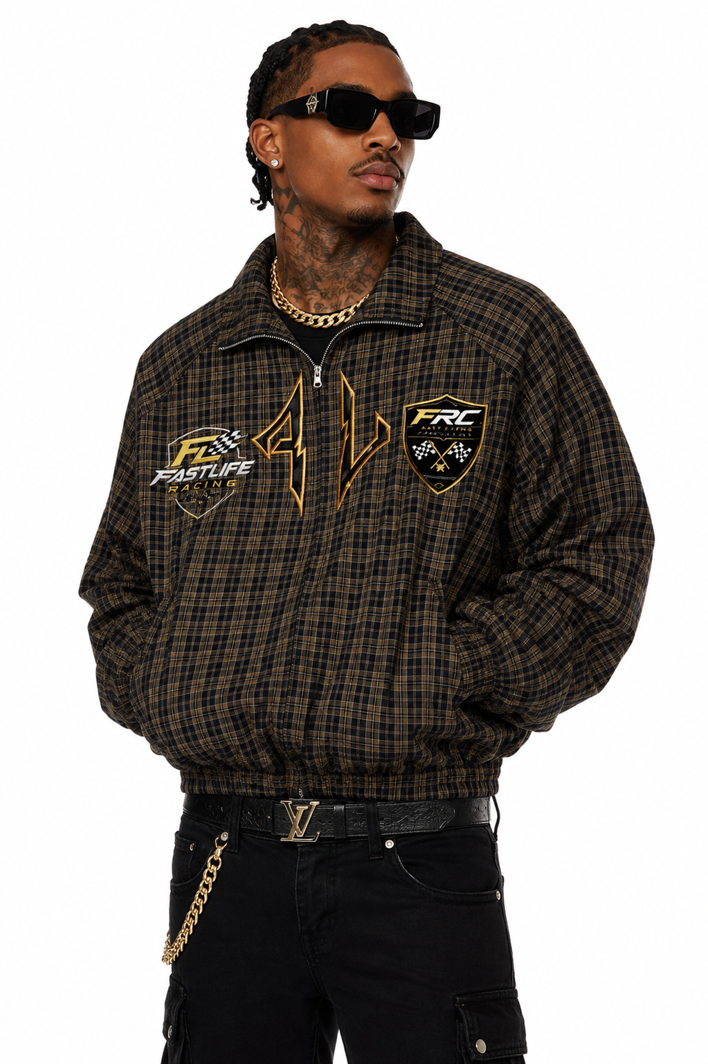 FASTLIFE Racing Club Plaid Track Jackets