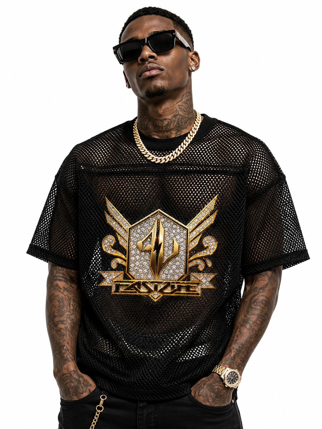 FASTLIFE HOF See-through Boxy Net T-Shirt