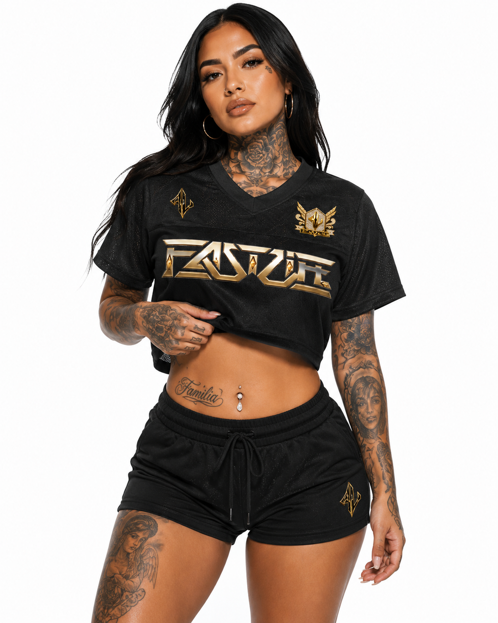 Women’s FASTLIFE Cropped Paneled V-Neck Jersey