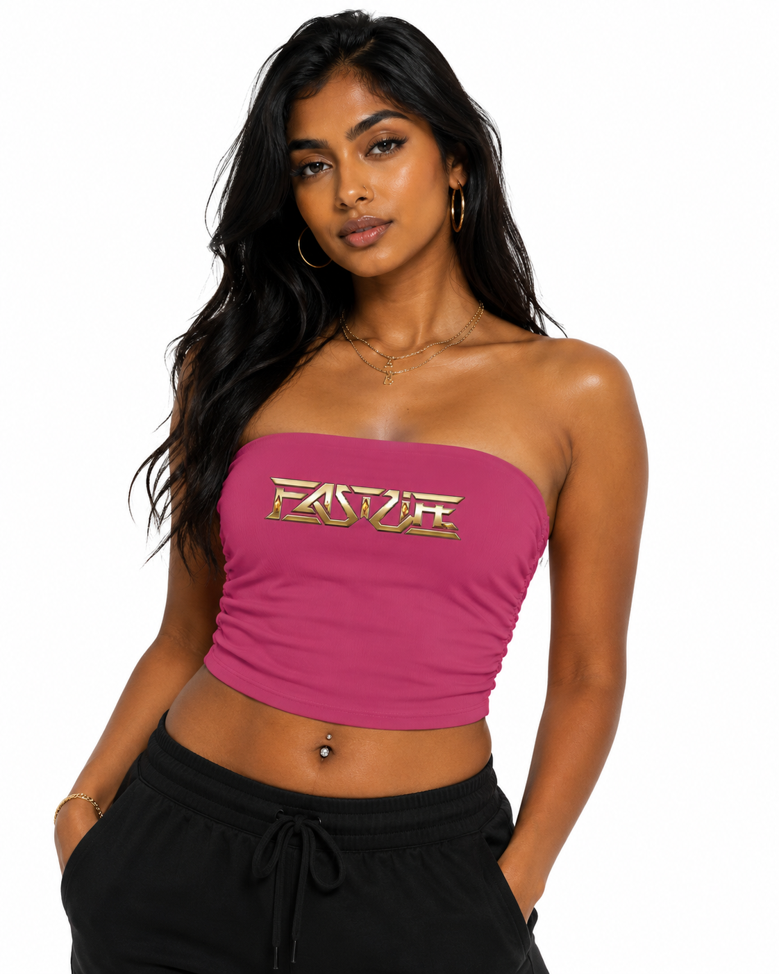 Women’s FASTLIFE Ruched Cropped Yoga Tube Top