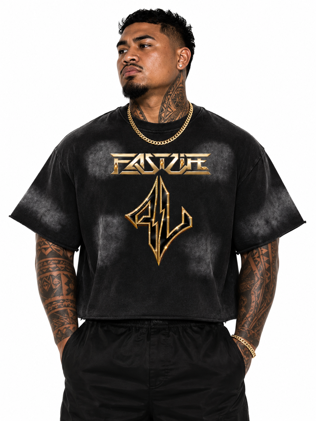 FASTLIFE HOF Sunfade French Terry Raw Edge T-Shirt