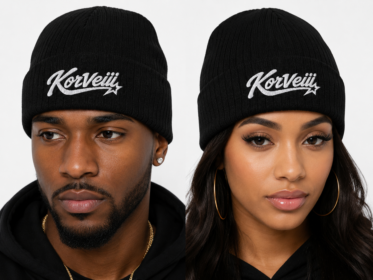 KorVeiii Ribbed knit beanie