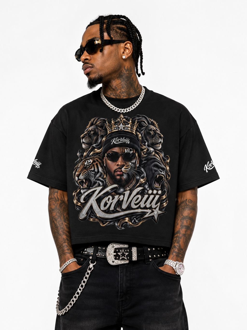 Korveiii Graffiti Crop Tee