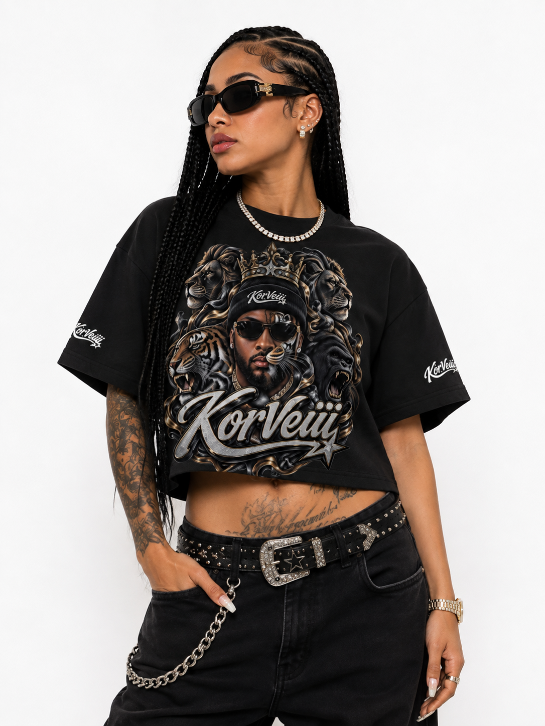 Korveiii Graffiti Crop Tee