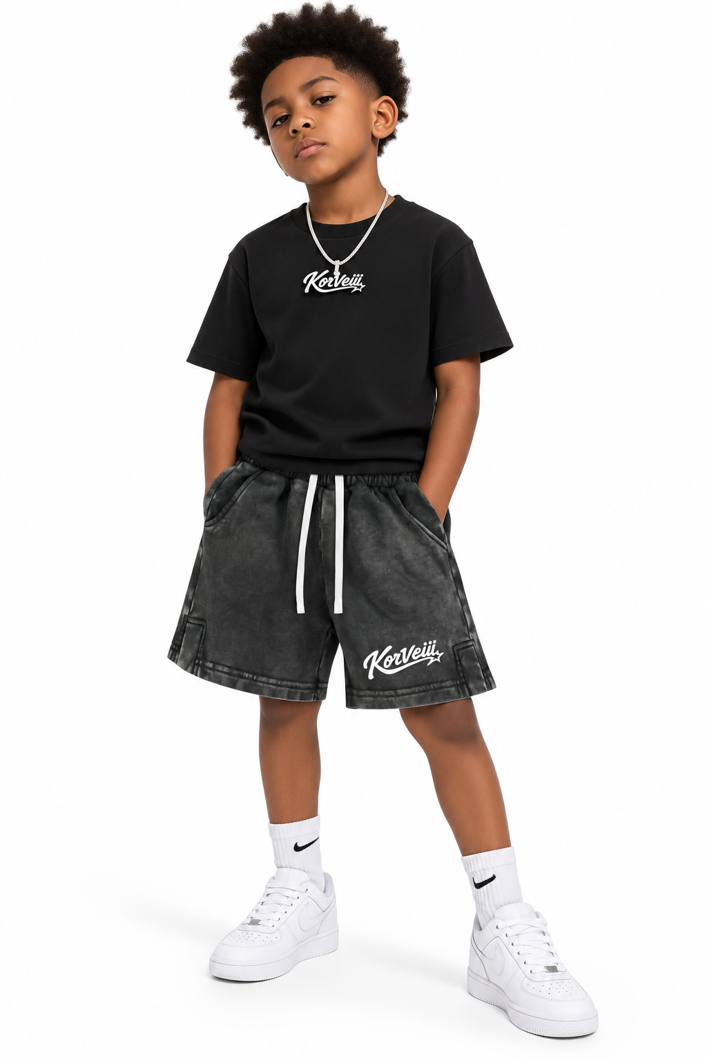 Korveiii Snow Washed Kids' Shorts