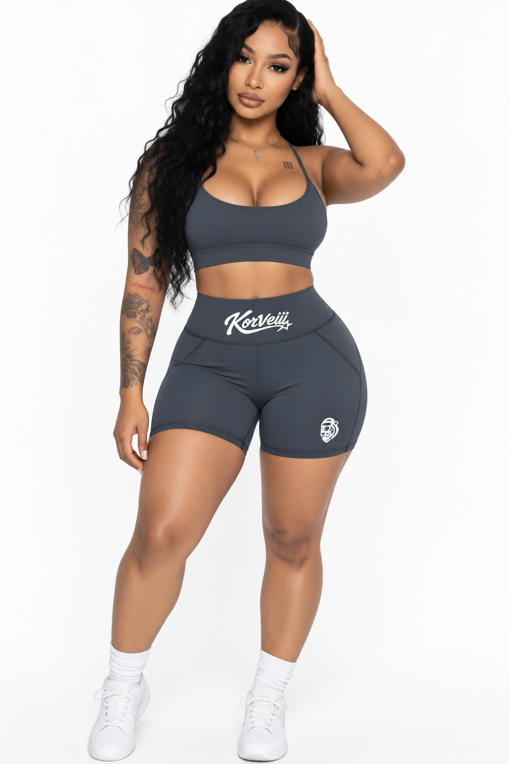 Korveiii Women’s Lycra High Waisted Yoga Shorts