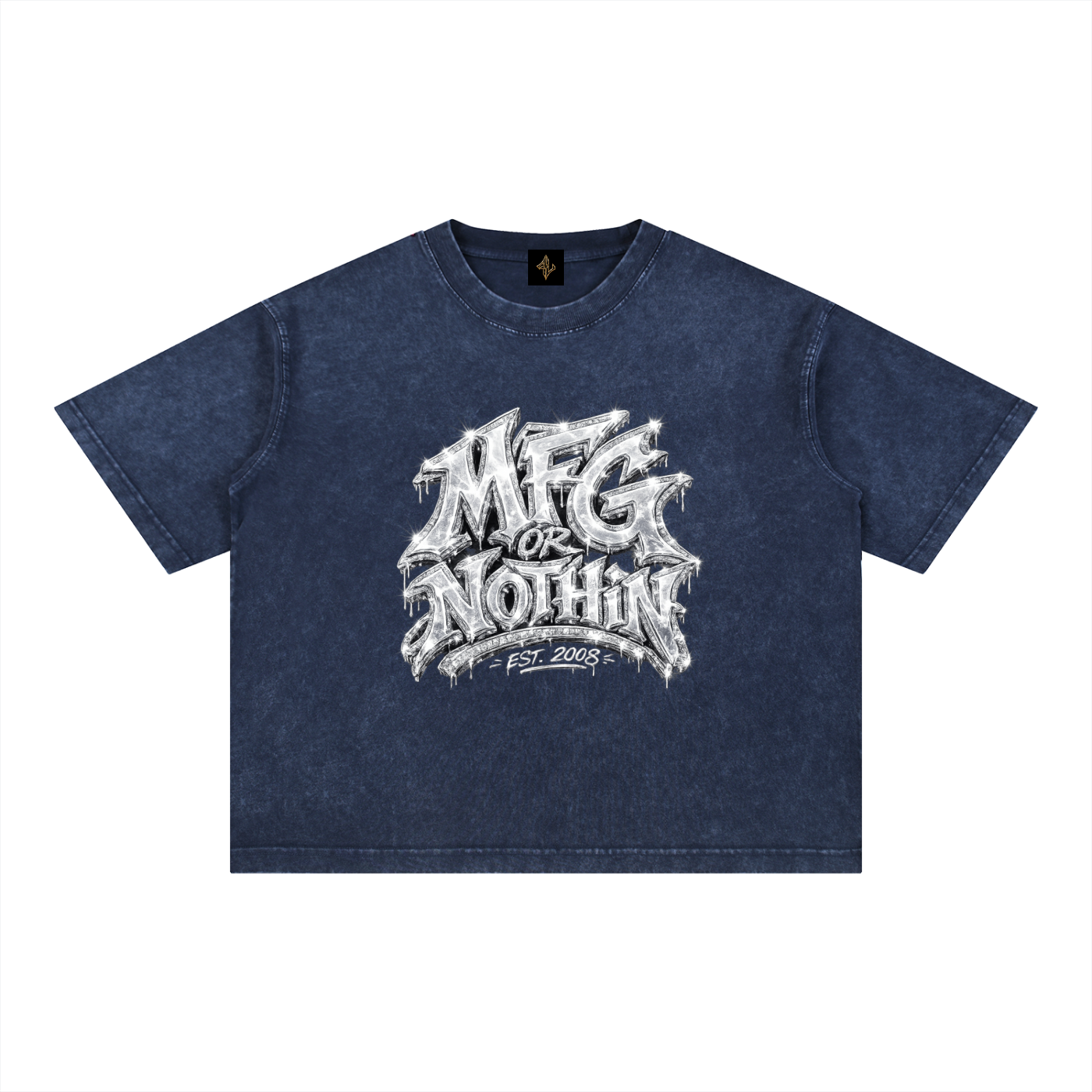 MFG or Nothin mineral Wash Crop tee
