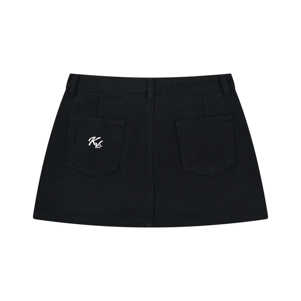 Korveiii Women’s Cross Your Mind Studded Denim Mini Skirt