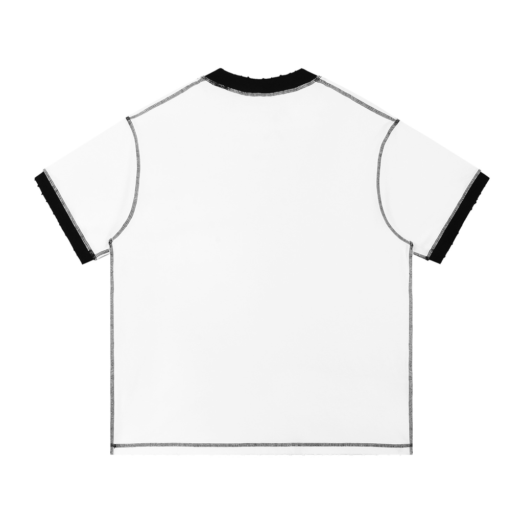 FASTLIFE Live Life HOF Contrast-Stitched  T-Shirt