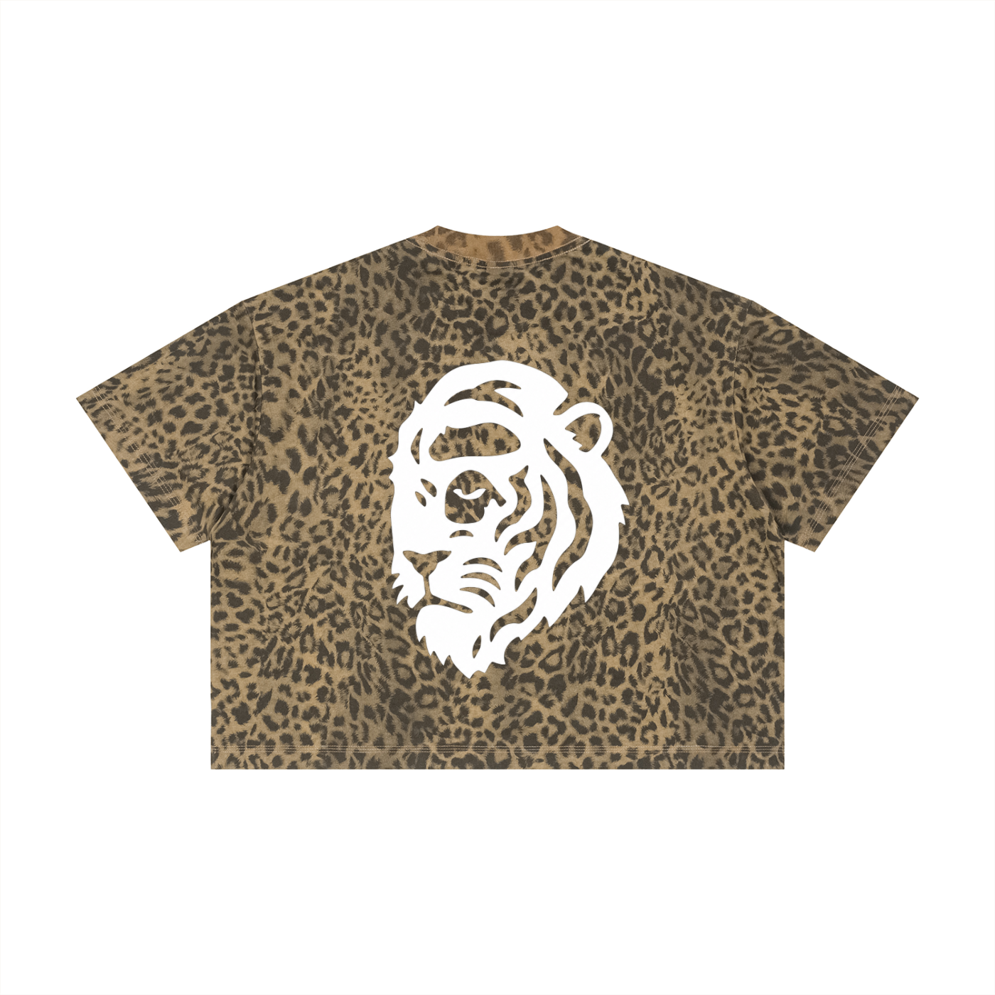 Korveiii Leopard Print Crop T-Shirt