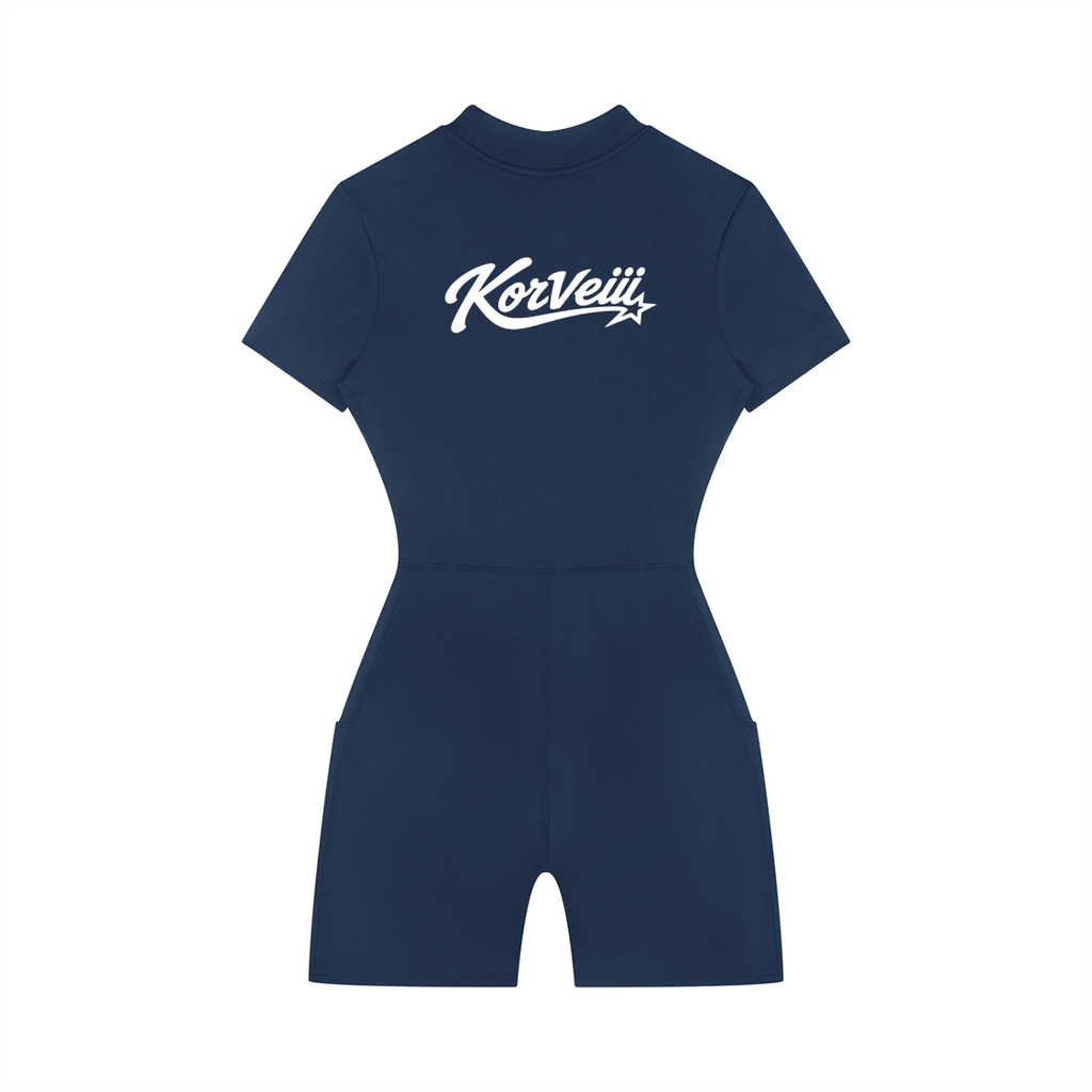 Women's Korveiii Quarter-Zip Short Sleeve Romper