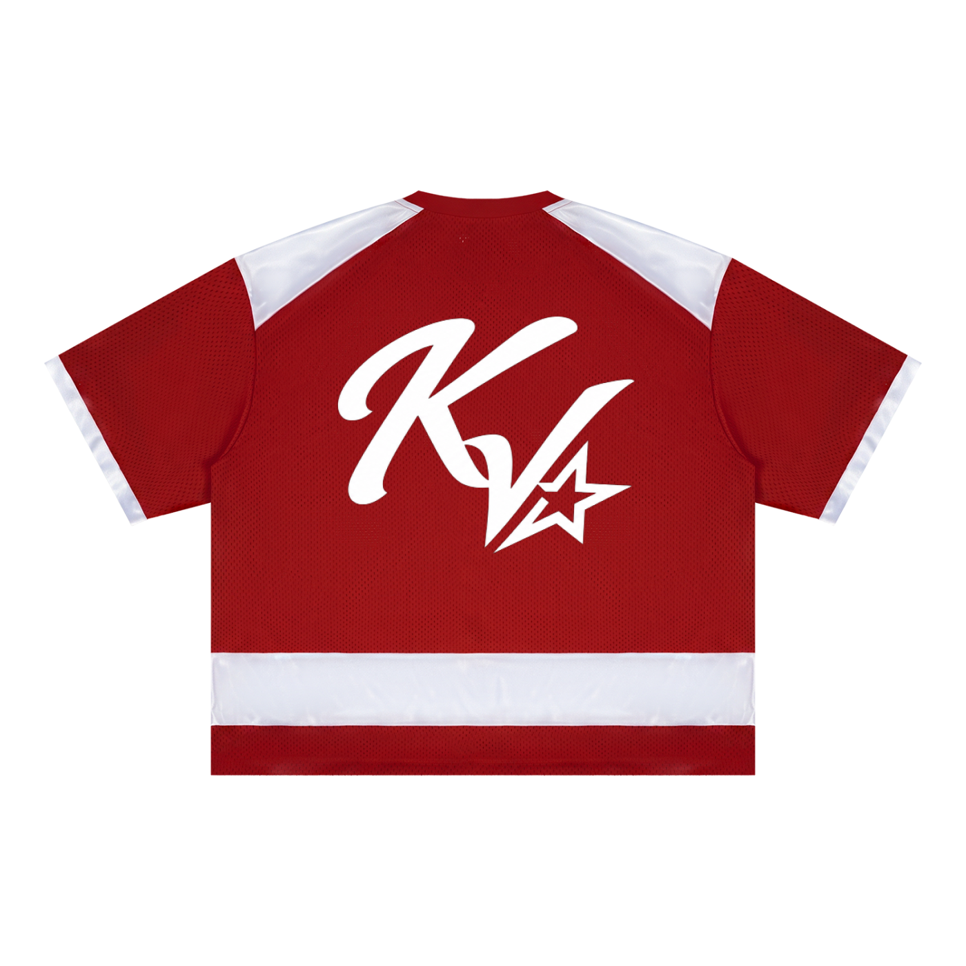 Korveiii Raglan Sleeve Mesh Boxy T-Shirt