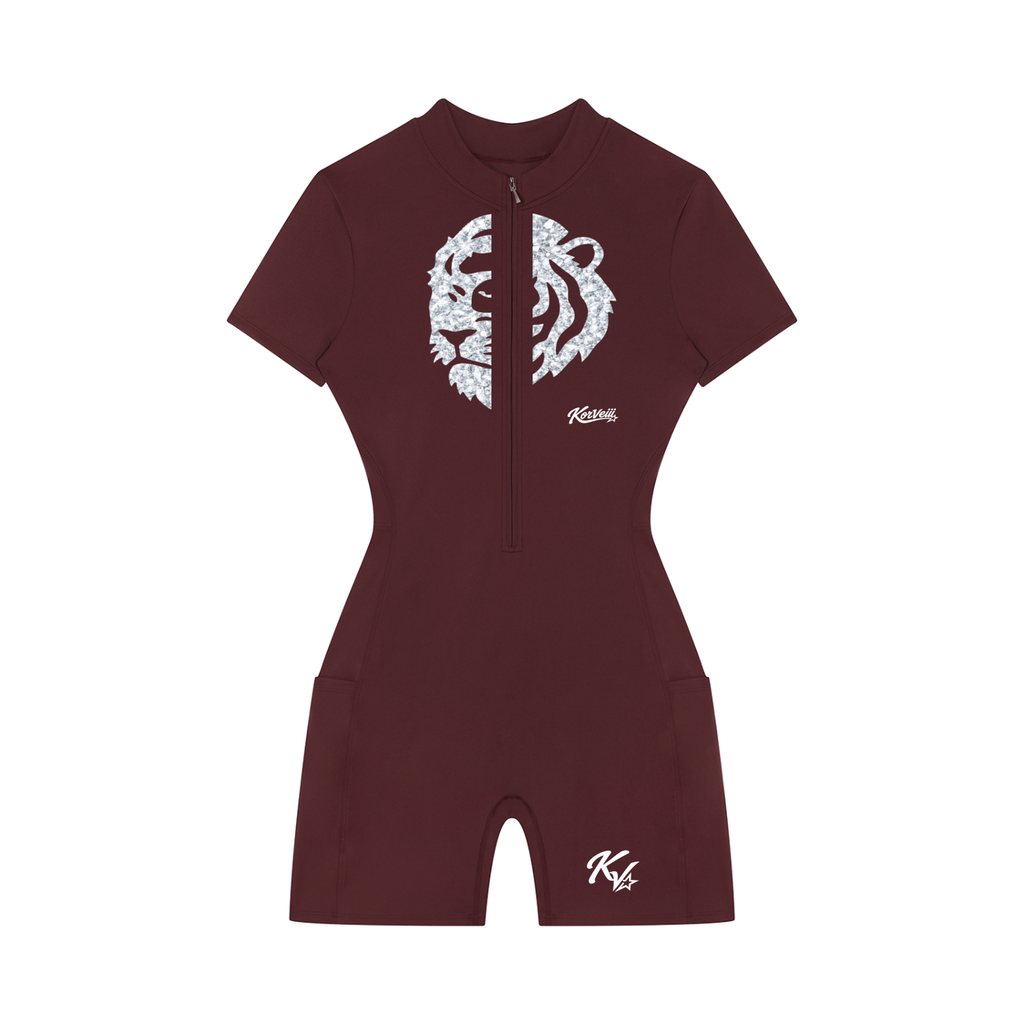 Women's Korveiii Quarter-Zip Short Sleeve Romper