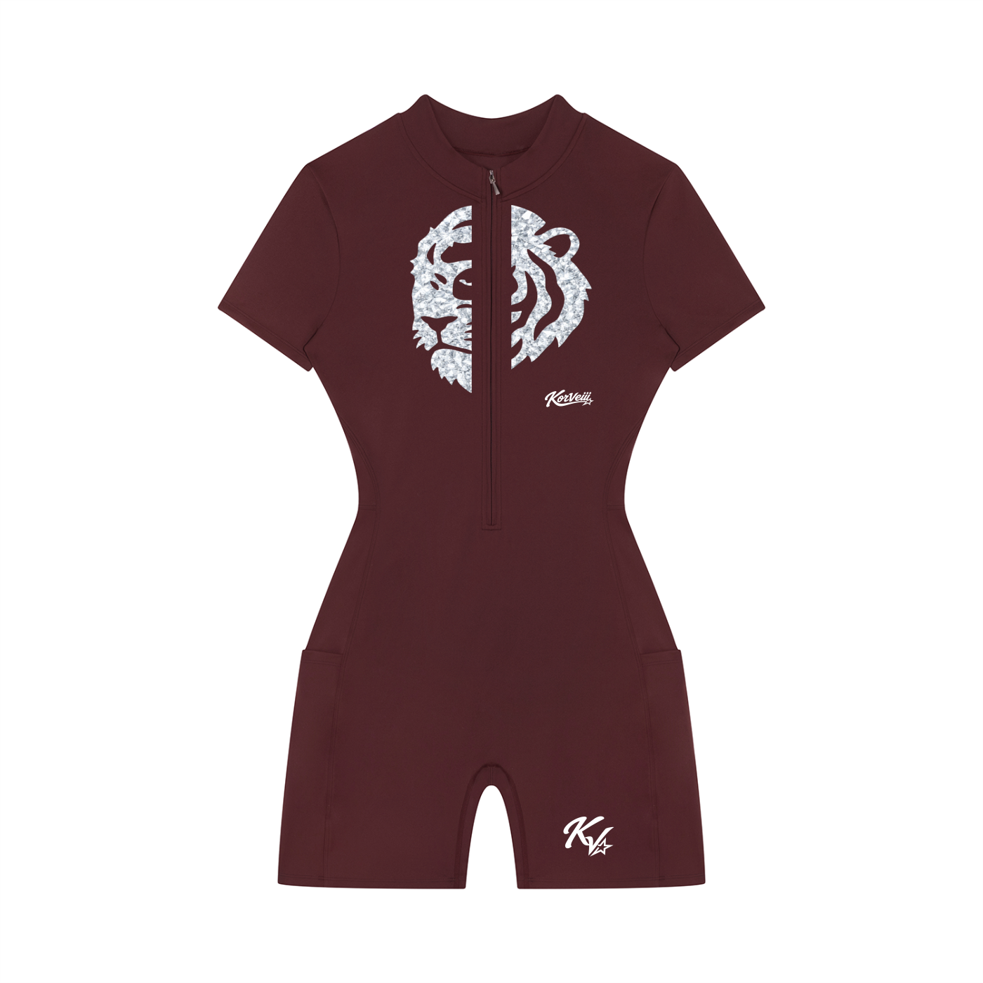Women's Korveiii Quarter-Zip Short Sleeve Romper